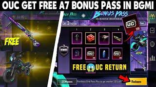 0Uc Get Free A7 Bonus Pass In Bgmi  Bgmi Free Uc Trick  Get Free Uc In Bgmi