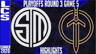 TSM vs GGS Highlights Game 5  LCS Playoffs Summer 2020 Round 3  Team Solomid vs Golden Guardians