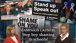 Campaign to stop boy shaming in schools