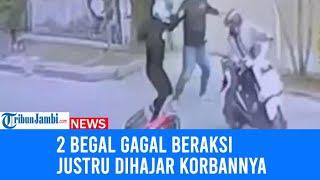 Viral 2 Orang Begal Gagal Rampas Motor Justru Dihajar Balik Korbannya