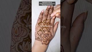 Beautiful back hand design #mehndi #mehandiclass #hennadesign #mehndicreations #henna