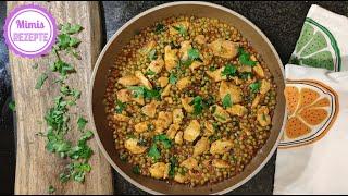 Hähnchen-Erbsen-Pfanne  schnell einfach und lecker