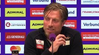 Austria Wien-Trainer Michael Wimmer - die Pressekonferenz nach dem Sieg gegen SK Rapid Wien