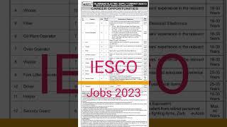 IESCO Jobs 2023 #govtjobs #jobsinpakistan