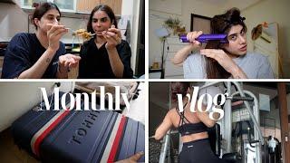 Monthly Vlogs...  Packing for my trip new toy for Abby workouts tasting new instant noodles