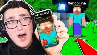 I CALLED HEROBRINE in Minecraft **HE ANSWERED**