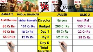 Gadar 2 vs Bhola Shankar vs Jailer vs OMG 2 movie Day 5 Box office collection