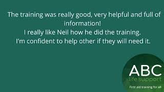 Training testimonials