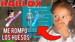 ME ROMPO TODOS LOS HUESOS  ROBLOX  SALTO 999999 METROS  VALE GAMER