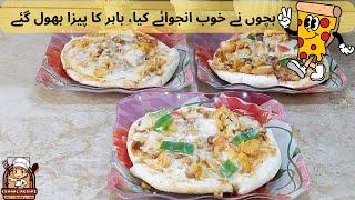 Make bread pizza at home without oven make simple recipe recipe in evening  eshaal recipe vlog