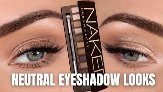 2 Neutral Everyday Eyeshadow Looks  Urban Decay Naked Palette Tutorial