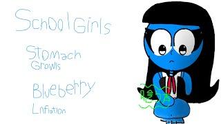 School Girls Stomach Growls Blueberry infiation