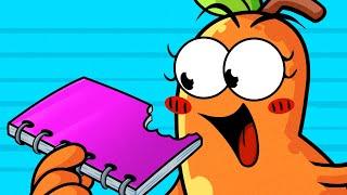 Fruits Try School Pranks   Animated Cartoons  Pear Couple