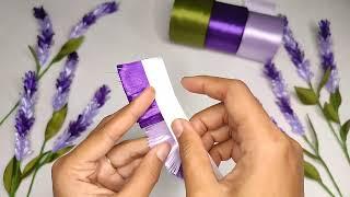 DIY Tutorial Lavender Satin Ribbon Flower
