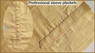 sew a professional sleeve plackets easy method  professional sleeve plackets stitching 
