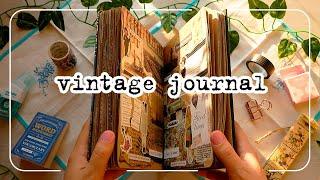 Vintage Journaling - Scrapbooking ASMR   relaxing sounds  Journal with me