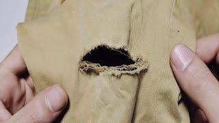 Perbaiki lubang di celana Anda secara tidak terlihat  Simpan celana Anda