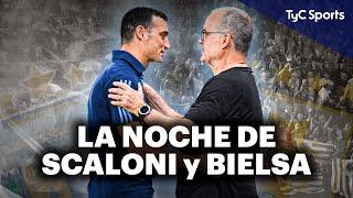 ARGENTINA vs URUGUAY ASÍ VIVIERON EL PARTIDO LIONEL SCALONI y MARCELO BIELSA EN LA BOMBONERA 