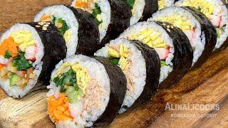 Кореянка готовит корейские роллы Кимпаб - 김밥  Рецепт на Новый год 2023