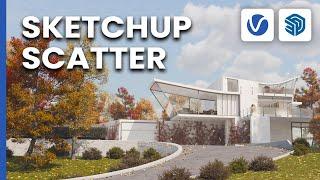 Effortlessly populate your scenes using the enhanced scatter tool in V-Ray 6 for SketchUp