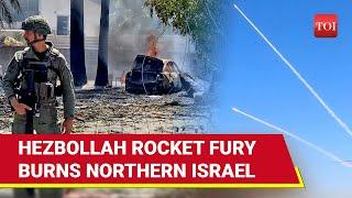 Hezbollah Shakes Northern Israel With Dozens Of Missiles In 90 Minutes Massive Fires Reported