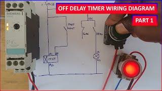 how off delay timer works  off delay timer wiring diagram. #electricalengineering