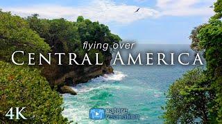 Flying Over Central America 4K 1.5HR Aerial Nature Relaxation™ Film + Calming Music & Ocean Sounds