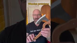 Folding Vikings Bearded Axe Wooden prototype