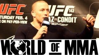 Georges St. Pierre GSP Talks About Fighting Anderson Silva at a Catchweight