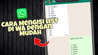 Cara Mengisi List di Wa dengan Mudah