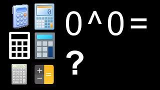 What happens if you raise 0 to the power of 0 on different calculators?