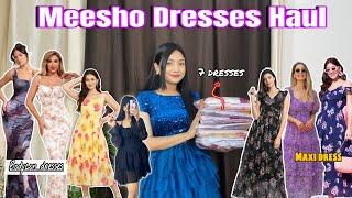 Meesho Trendy Dresses Haul Under *Rs₹523*Maxi Dressbodycon dressmidi dress Haul Tryon haul