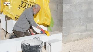 Fermer un espace couvert avec des blocs de béton cellulaire - Tuto bricolage avec Robert