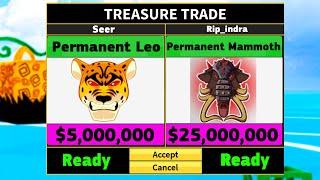 Trading PERMANENT Mammoth Fruit For 72 Hours Blox Fruits