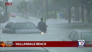 Significant flooding seen in Hallandale Beach