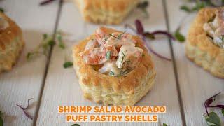 Shrimp Salad and Avocado Puff Pastry Shells