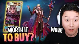 Worth it to buy? How much is Cecilion Crimson Wings? Review and Gameplay  Mobile Legends