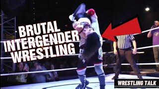 Men Brutally Destroying womens Intergender Wrestling Part 2