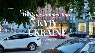 Kyiv Ukraine - Summer evening walk from Shevchenko park to Khreschatik street