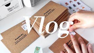 VLOG 34  Halloween freebies and packaging  Testing Onlinelabel clear label paper  Packing orders