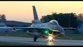 Polish Air Force F-16 night Binaural Sound - Łask EPLK - 23.07.2015 r.