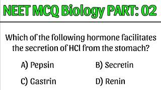 NEET MCQ Biology  Neet Practice Questions   Neet MCQ  Neet 2024