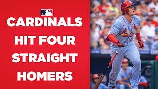 The St. Louis Cardinals go back-to-back-to-back-to-back