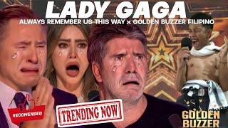 Golden Buzzer  Filipino boy makes all the judges cry with his amazing voice on Lady Gaga Song