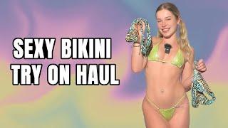 Sexy Bikini Try on Haul 4k