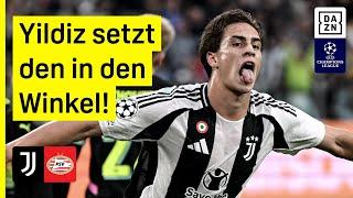 Kenan Yildiz mit Traum-Tor Juventus Turin - PSV Eindhoven  UEFA Champions League  DAZN Highlights