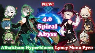 NEW 4.0 Spiral Abyss - Alhaitham Hyperbloom & Lyney Mono Pyro  Genshin Impact
