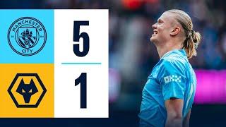 HIGHLIGHTS HAALAND HITS FOUR AS CITY POWER PAST WOLVES  Man City 5 - 1 Wolves  Premier League