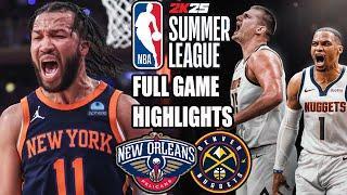 New Orleans Pelicans vs Denver Nuggets FULL GAME 072024  2024 NBA Summer League