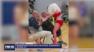 High school posts photos of students appearing to give lap dances to staff